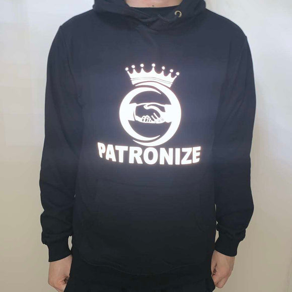 Black Reflective Patronize Hoodie