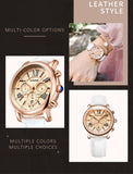 Patronize White Leather Quartz Luxury Waterproof Watch