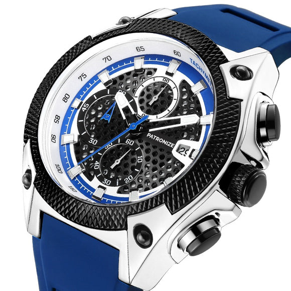 Patronize Blue Trend Hollow Dial Round Sports