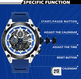 Patronize Blue Trend Hollow Dial Round Sports