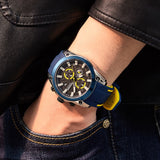 Patronize Blue and Yellow Luminous Chronograph Watch