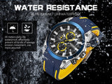 Patronize Blue and Yellow Luminous Chronograph Watch
