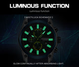 Patronize Blue and Yellow Luminous Chronograph Watch