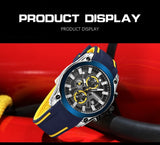 Patronize Blue and Yellow Luminous Chronograph Watch
