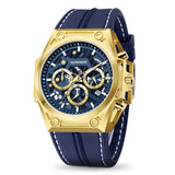 Patronize Blue Stainless Steel/Silicone Chronograph