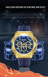 Patronize Blue Stainless Steel/Silicone Chronograph