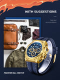Patronize Blue Stainless Steel/Silicone Chronograph