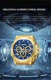 Patronize Blue Stainless Steel/Silicone Chronograph