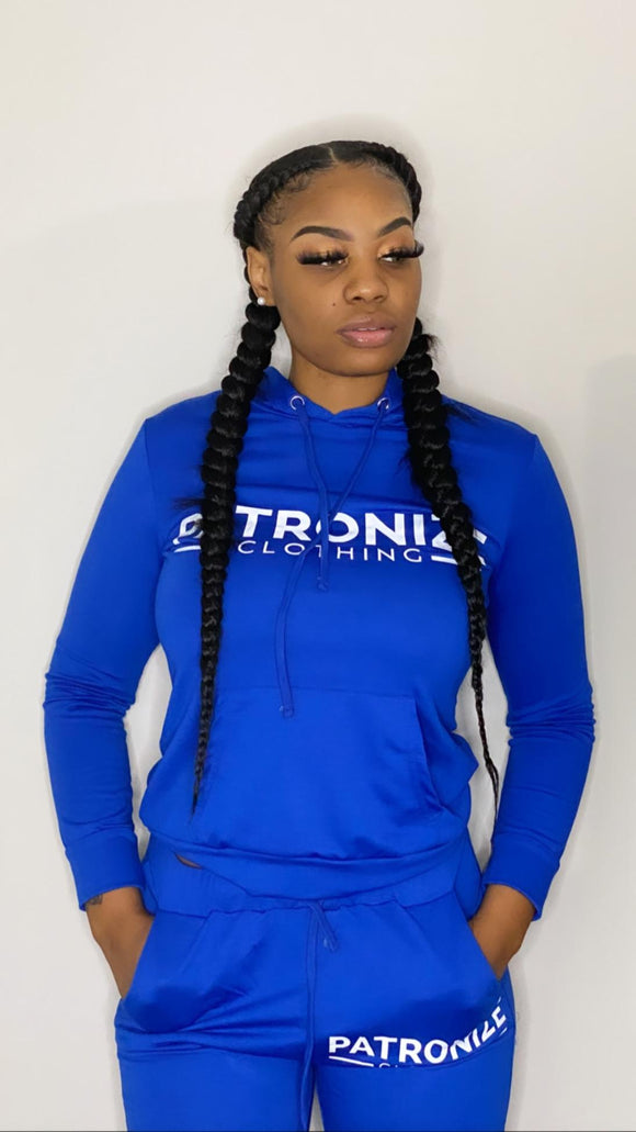 Women Royal Blue Patronize Clothing Sweatsuit