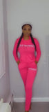 Women Bright Pink Patronize Clothing Sweatsuit