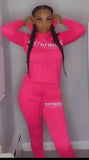 Women Bright Pink Patronize Clothing Sweatsuit